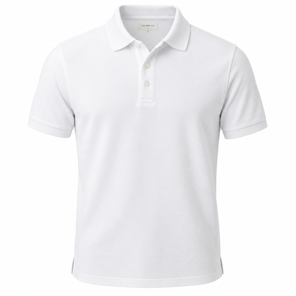 Premium Cotton Piqué Polo – White | YENPHINKS