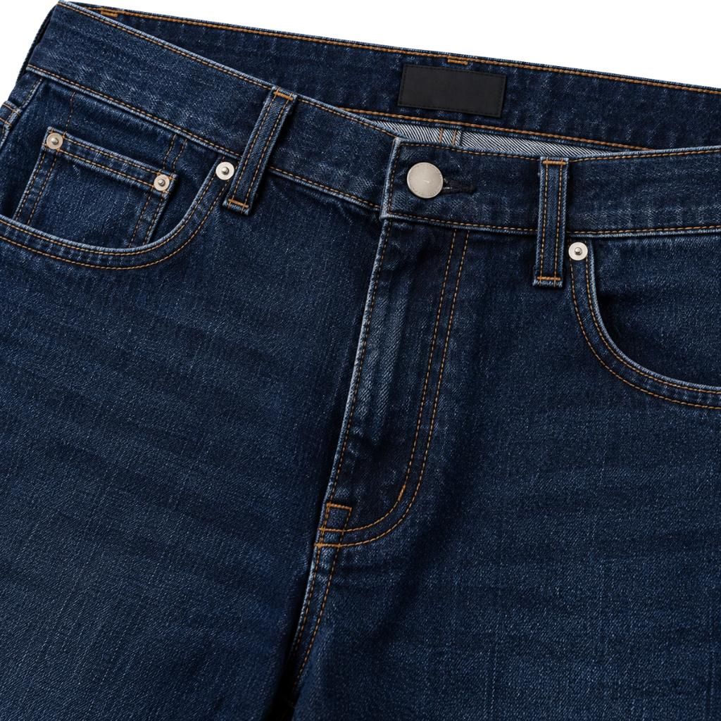 Premium Straight-Fit Denim Jeans – Dark Indigo | YENPHINKS