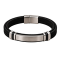 Premium Suede & Stainless Steel Bracelet – Black | YENPHINKS