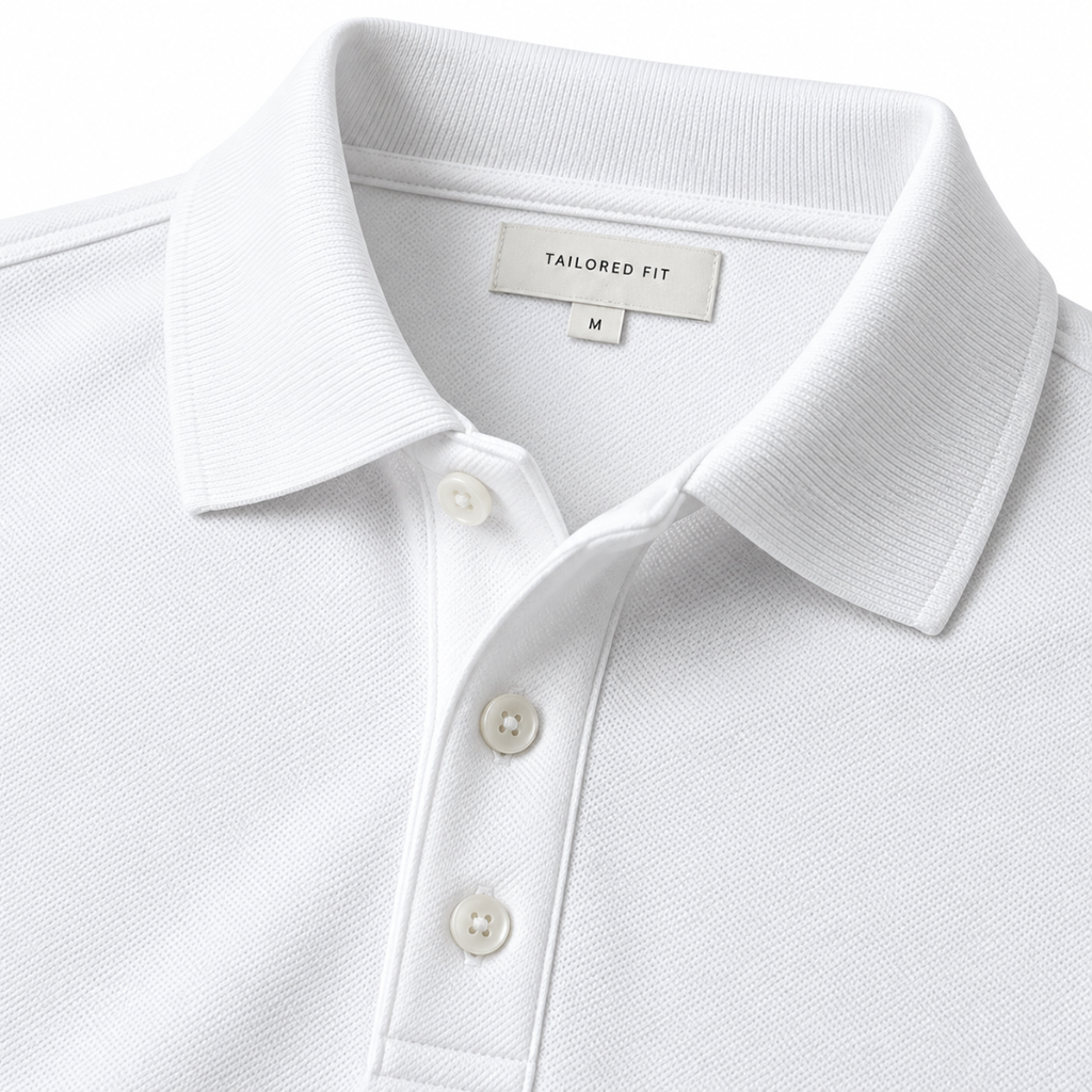 Premium Cotton Piqué Polo – White | YENPHINKS