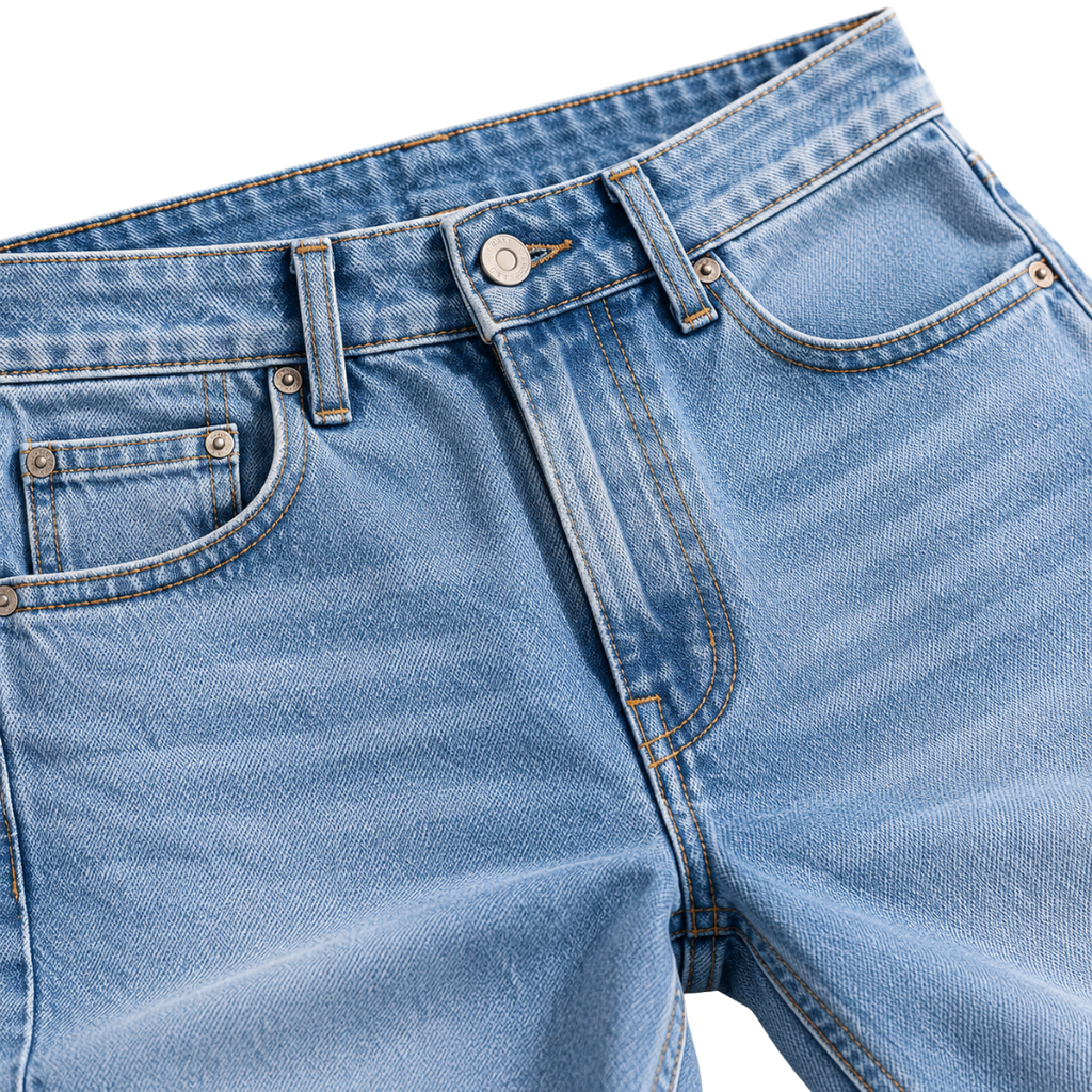 Premium Straight-Fit Denim Jeans – Light Blue | YENPHINKS