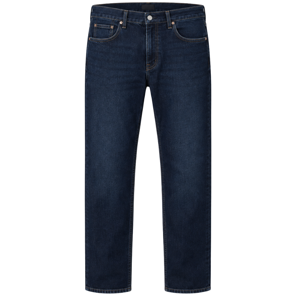 Premium Straight-Fit Denim Jeans – Dark Indigo | YENPHINKS